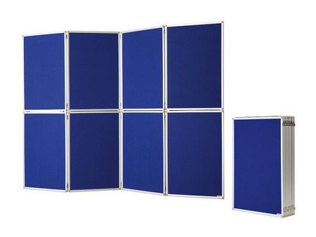 magnetoplan Cloison de présentation, pliable, bleu