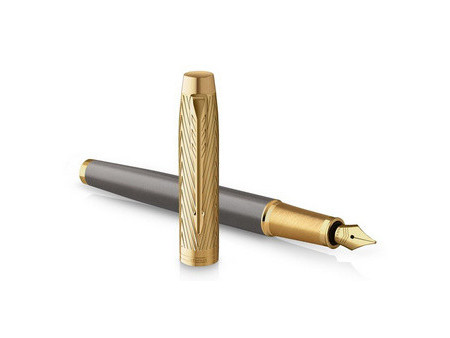PARKER Stylo plume IM PREMIUM Arrow Grey GT, plume F