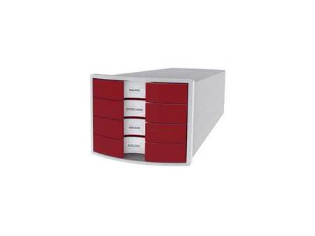 HAN Module de classement IMPULS 2.0, 4 tiroirs, gris/bleu