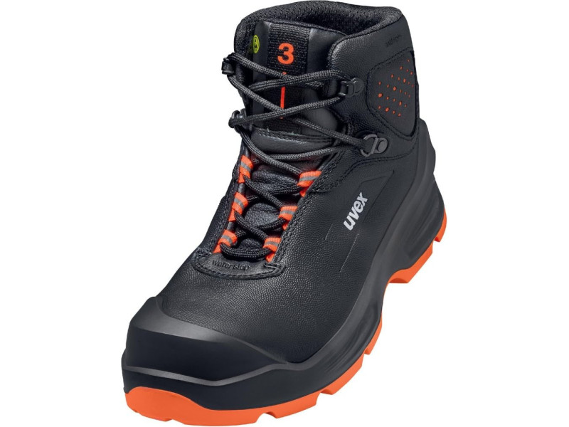 uvex 3 Chaussures montantes S3, noir/orange, pointure 46