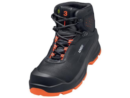 uvex 3 Chaussures montantes S3, noir/orange, pointure 52