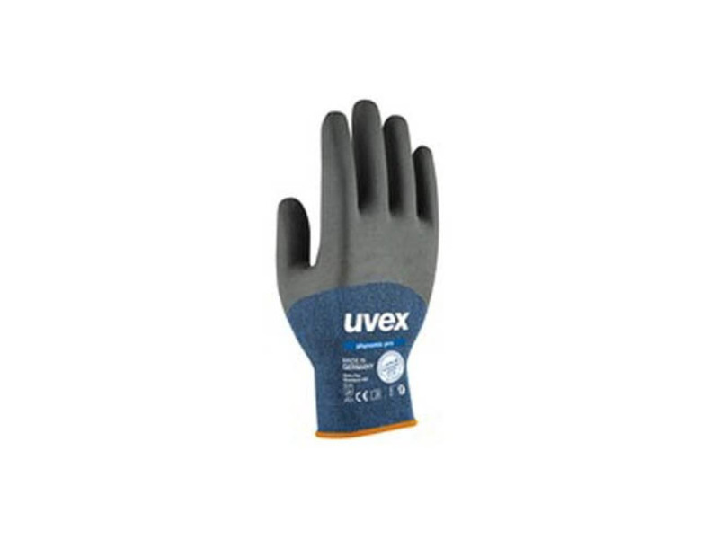 uvex Gants de travail phynomic pro, bleu/anthracite, T.7