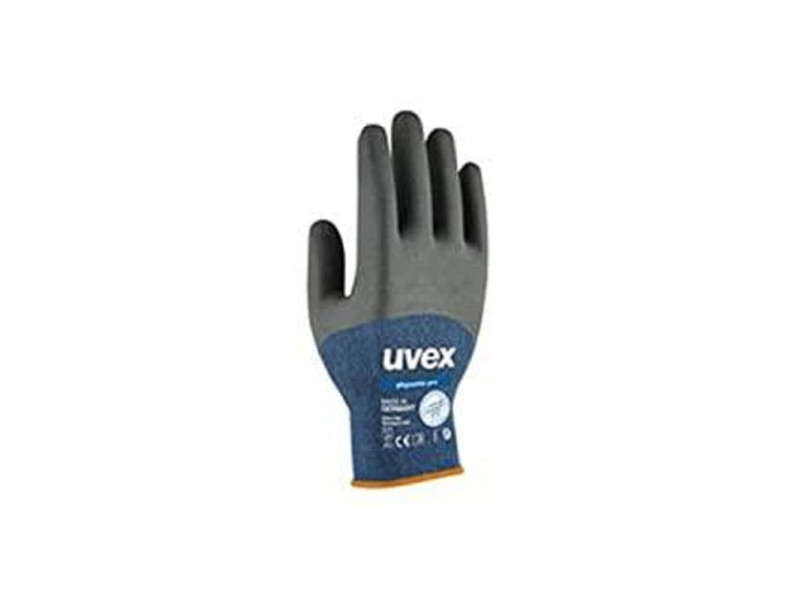 uvex Gants de travail phynomic pro, bleu/anthracite, T.10