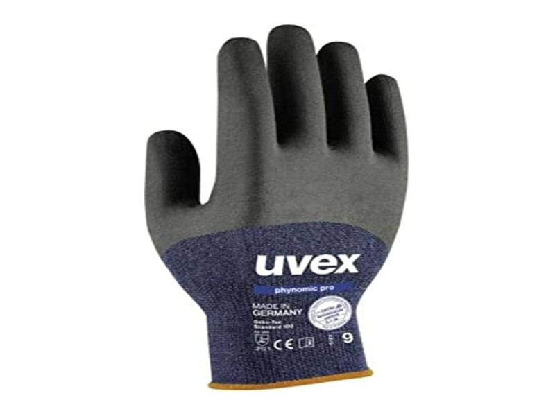 uvex Gants de travail phynomic pro, bleu/anthracite, T.12