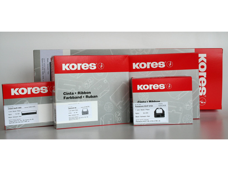Kores Ruban encreur, groupe 5/6, double bobine, nylon, noir