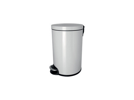helit Poubelle cosmétique à pédale 'the silent', 5 L, blanc