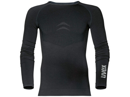uvex T-shirt à manches longues pour homme, 3XL, noir