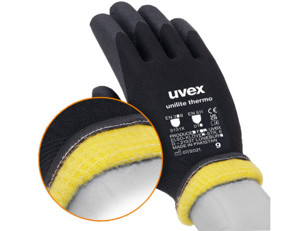 uvex Gants de protection unilite thermo plus, taille 8, 1 p.
