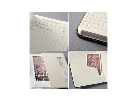 sigel Carnet de notes Conceptum, A4+, quadrillé, noir