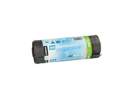 STARPAK Sac poubelle LDPE, à liens coulissants, 60 litres