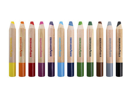 EBERHARD FABER Crayon de couleur 3 en 1 Jumbo MINI MAXI