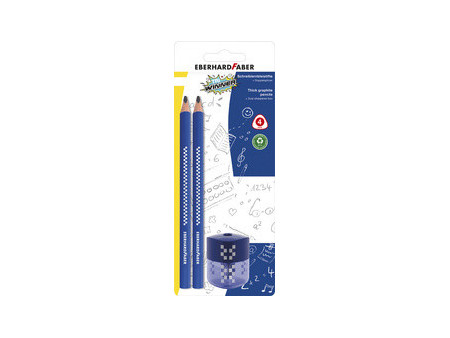 EBERHARD FABER Kit crayon de papier TRI WINNER, 2B, bleu