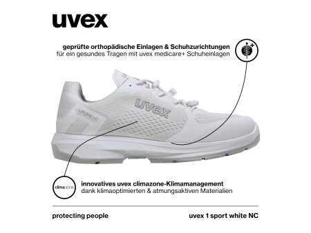 uvex 1 sport white nc Chaussure basse O1, pointure 45, blanc
