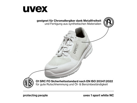 uvex 1 sport white nc Chaussure basse O1, pointure 51, blanc