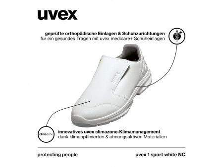 uvex 1 sport white nc Chaussure basse O2, pointure 45, blanc