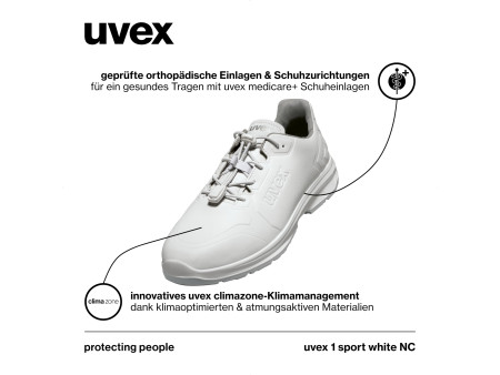 uvex 1 sport white nc Chaussure basse O2, pointure 37, blanc
