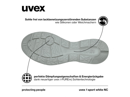uvex 1 sport white nc Chaussure basse O2, pointure 50, blanc