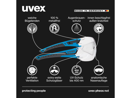 uvex Lunettes pheos nxt, teinte des verres: transparent