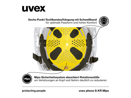 uvex Casque pheos S-KR Mips, taille 52-61 cm, blanc