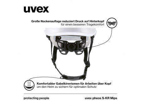 uvex Casque pheos S-KR Mips, taille 52-61 cm, blanc