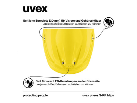 uvex Casque pheos S-KR Mips, taille 52-61 cm, jaune