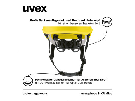 uvex Casque pheos S-KR Mips, taille 52-61 cm, jaune