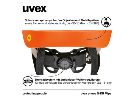 uvex Casque pheos S-KR Mips, taille 52-61 cm, orange