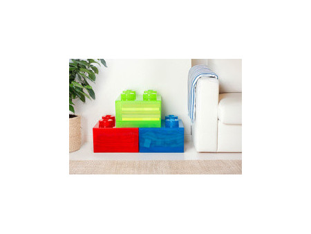 LEGO Brique de rangement STORAGE BRICK 4 TOP LID, bleu