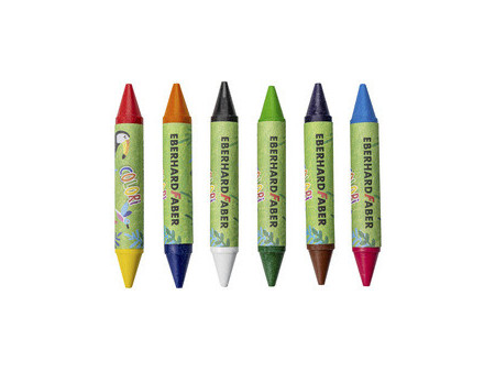 EBERHARD FABER Craie de cire double COLORI, étui de 6