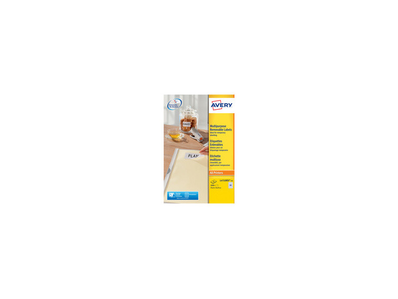 AVERY Etiquette multi-usage, enlevable, 63,5 x 29,6 mm
