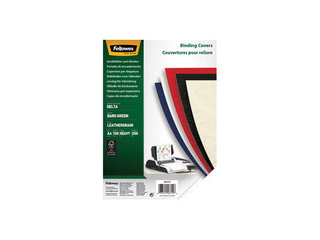 Fellowes Couverture pour reliure Delta, grain cuir, blanc