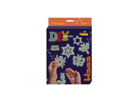Hama Perles à repasser midi 'luminescent', coffret cadeau