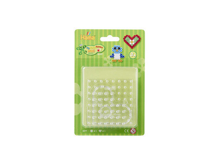 Hama Plaques à picots pour perles à repasser 'Carré, coeur'