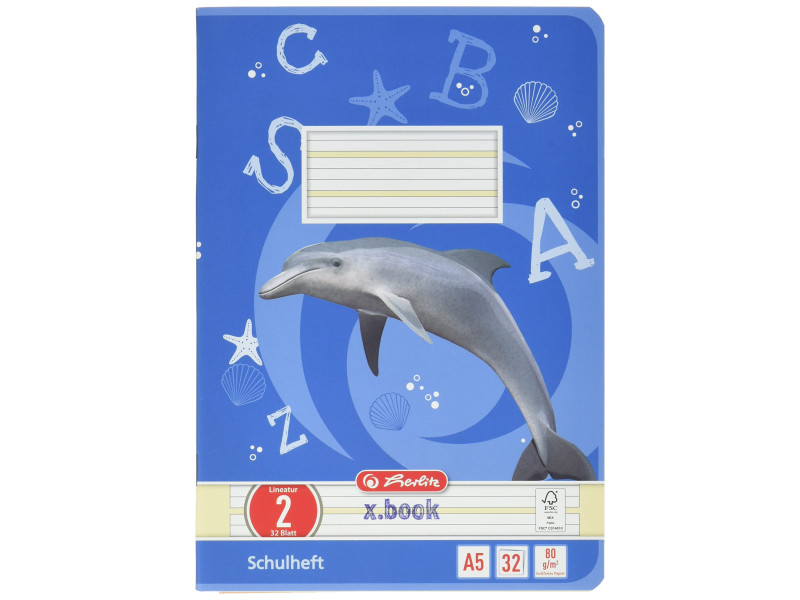 herlitz Cahier scolaire x.book, A5, linéature 2