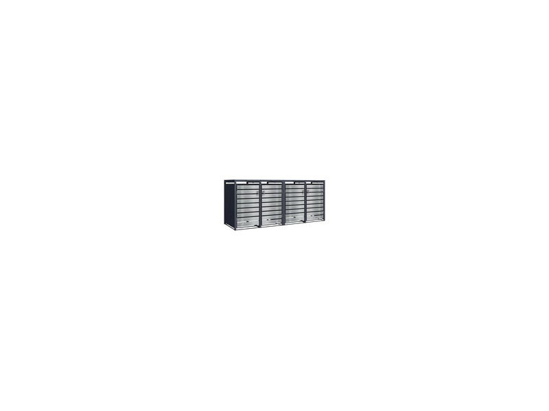 phoenix Abri de poubelle GB44260AWK, 4 portes, aspect bois