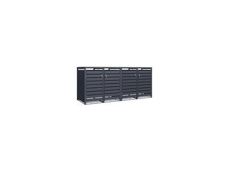 phoenix Abri de poubelle GB44260AWK, 4 portes, aspect bois
