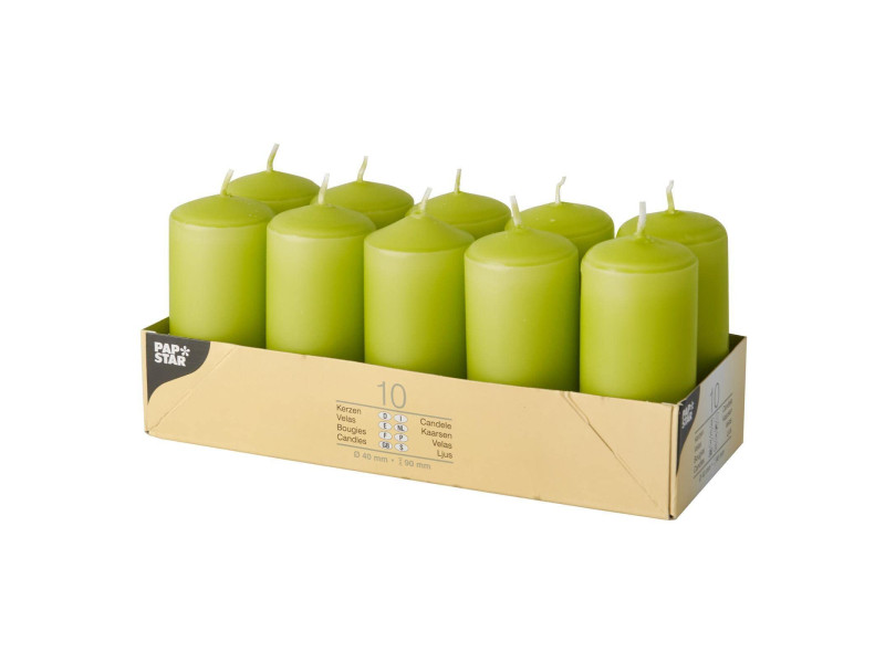 STARPAK Bougies cylindriques, diamètre: 40 mm, kiwi