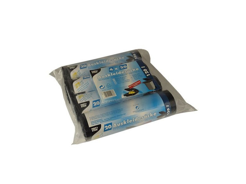STARPAK Sac pour conteneur à ordures, noir, 120 litres