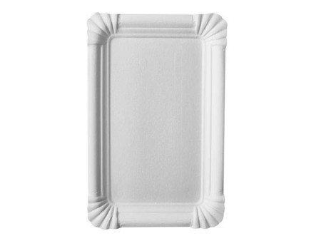 PAPSTAR Assiette en carton 'pure' rectangulaire, blanc