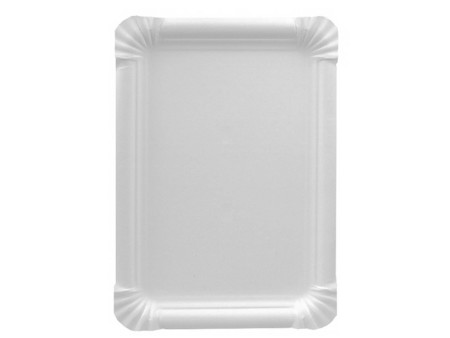 PAPSTAR Assiette en carton 'pure' rectangulaire, blanc