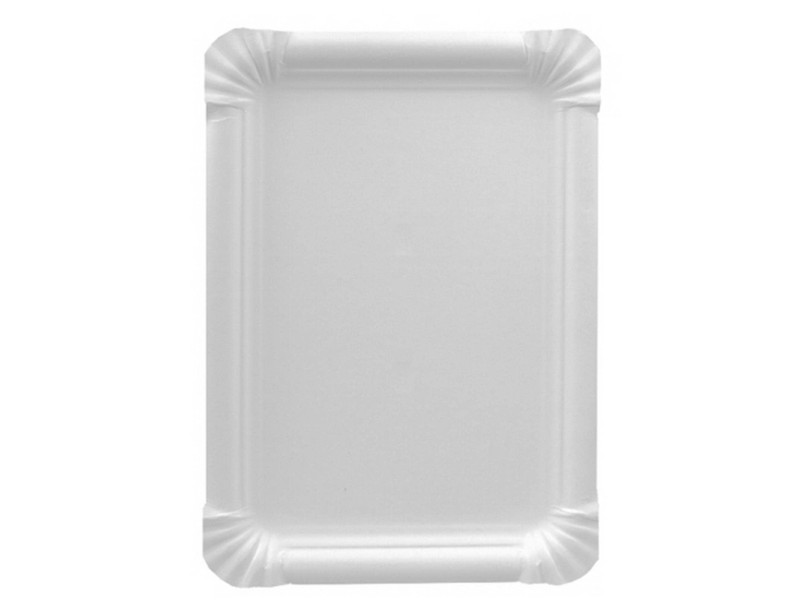 PAPSTAR Assiette en carton 'pure' rectangulaire, blanc