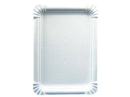 PAPSTAR Assiette en carton 'pure' rectangulaire, blanc