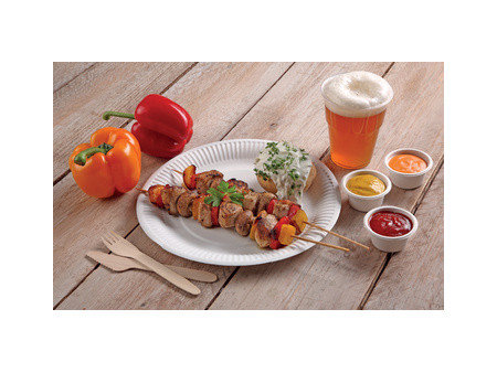 PAPSTAR Assiette en carton 'pure', rond, 150 mm, blanc