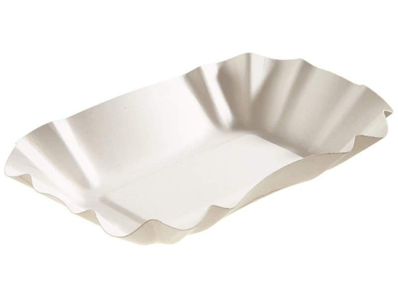 PAPSTAR Barquette à frites 'pure', 90 x 140 x 30 mm, blanc