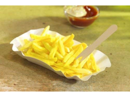 PAPSTAR Barquette à frites 'pure', 90 x 140 x 30 mm, blanc