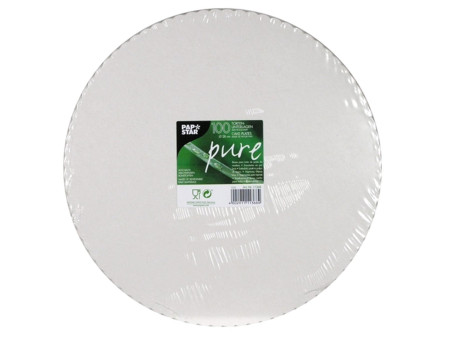 PAPSTAR Fond de tarte 'pure', rond, 300 mm, blanc, par 100