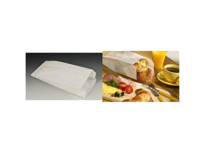 PAPSTAR Sachet à soufflet en papier, blanc