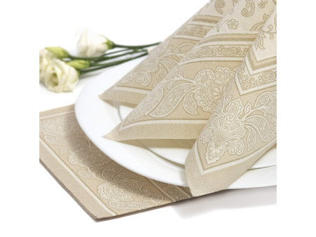 PAPSTAR Serviette 'ROYAL Collection Ornaments', champagne