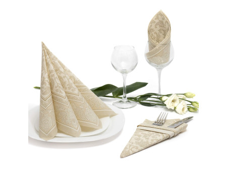 PAPSTAR Serviette 'ROYAL Collection Ornaments', champagne