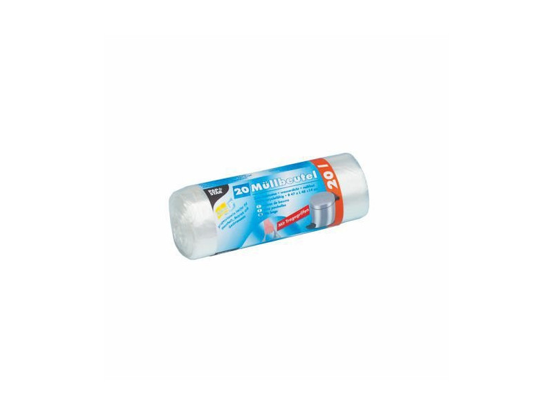 STARPAK Sac poubelle HDPE, 20 litres, transparent